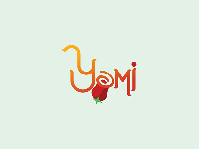 Yami logo adobe illustrator advertising branding and identity color colorful concept flower logo girl girls gradient handmade illustration logo love minimal minimalistic rose symbol
