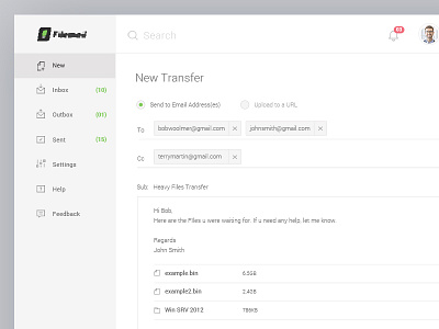 Email and File Transfer App