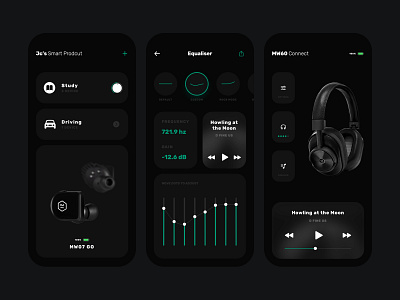 App Control Concept black dark dark mode home marster smart smartphone ui uidesign