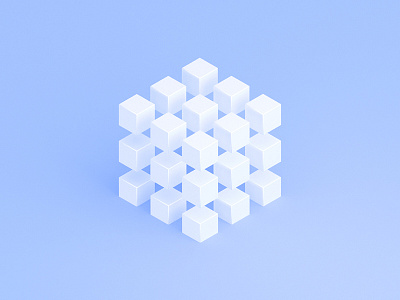 The Cube 3d cube design illustration rendered
