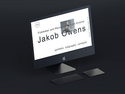 Jakob Owens Photographer app design ui ux web website