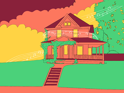 Homebody: House Concert Festival - Illustration brand identity concert festival