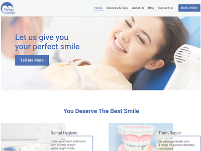 Dentistry Landing page design figma graphic design interface design landing design landing page ui ux designer ux design website design