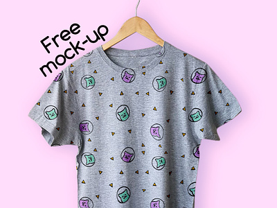 T Shirts Mock Up. Free cats design free free psd graphic design illustration mock-up mock-up for free pattern photoshop t-shirt t-shirt mock-up
