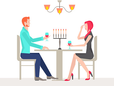 First date art date design flat graphic design illustration illustrator people romantic vector