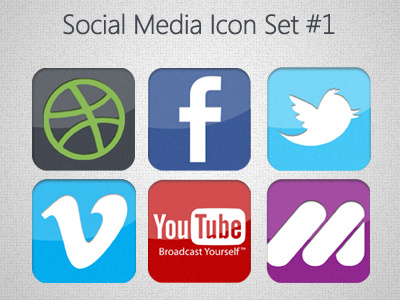 Social Icons "Complete" & Free icon pack set social media