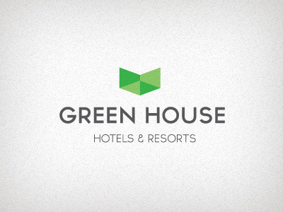 Green House Logo eco green hotel logo resort typography