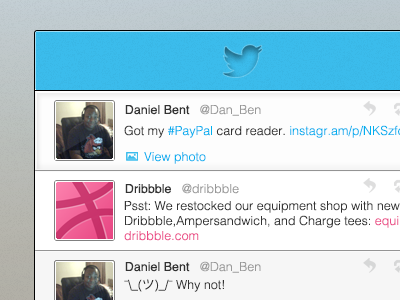 Twitter Widget feed perfect pixel psd twitter widget