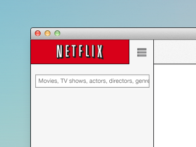 Netflix Mac App Design