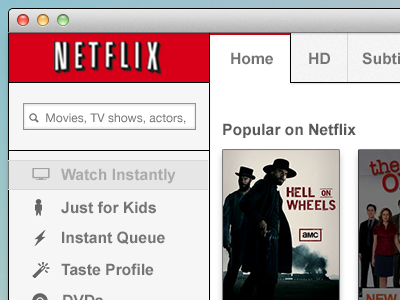Netflix Mac App Design #2