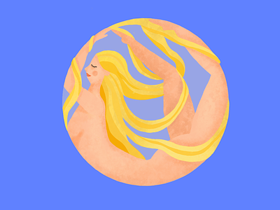 spirit of the moon flat illustration illustration moon procreate woman
