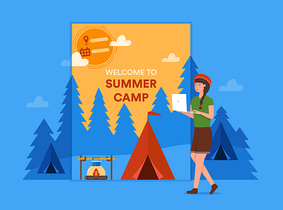 summer camp flyer templates adobe banner design blog post flat illustration flyer template illustrator jotform summer camp