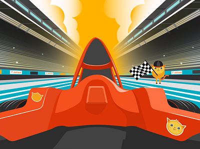 Zoom Virtual Background - Formula 1 adobe background flat illustration illustrator jotform virtual zoom