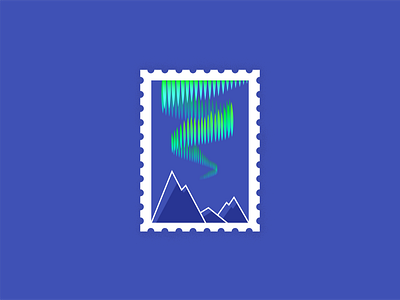 northern lights stamp adobe digitalart dribbble flat illustration illustration illustrator northern lights stamp warmup