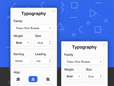 Typography Pannel - UI Design asia design ecommence figmadesign sketch app typography ui userinterfacedesign ux