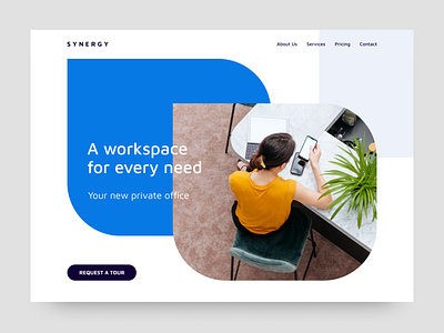 Coworking Website concept coworking landing page minimalism modern ui ux webdesign