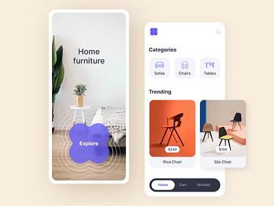 Furniture Store App app design application furniture app modern ui ux