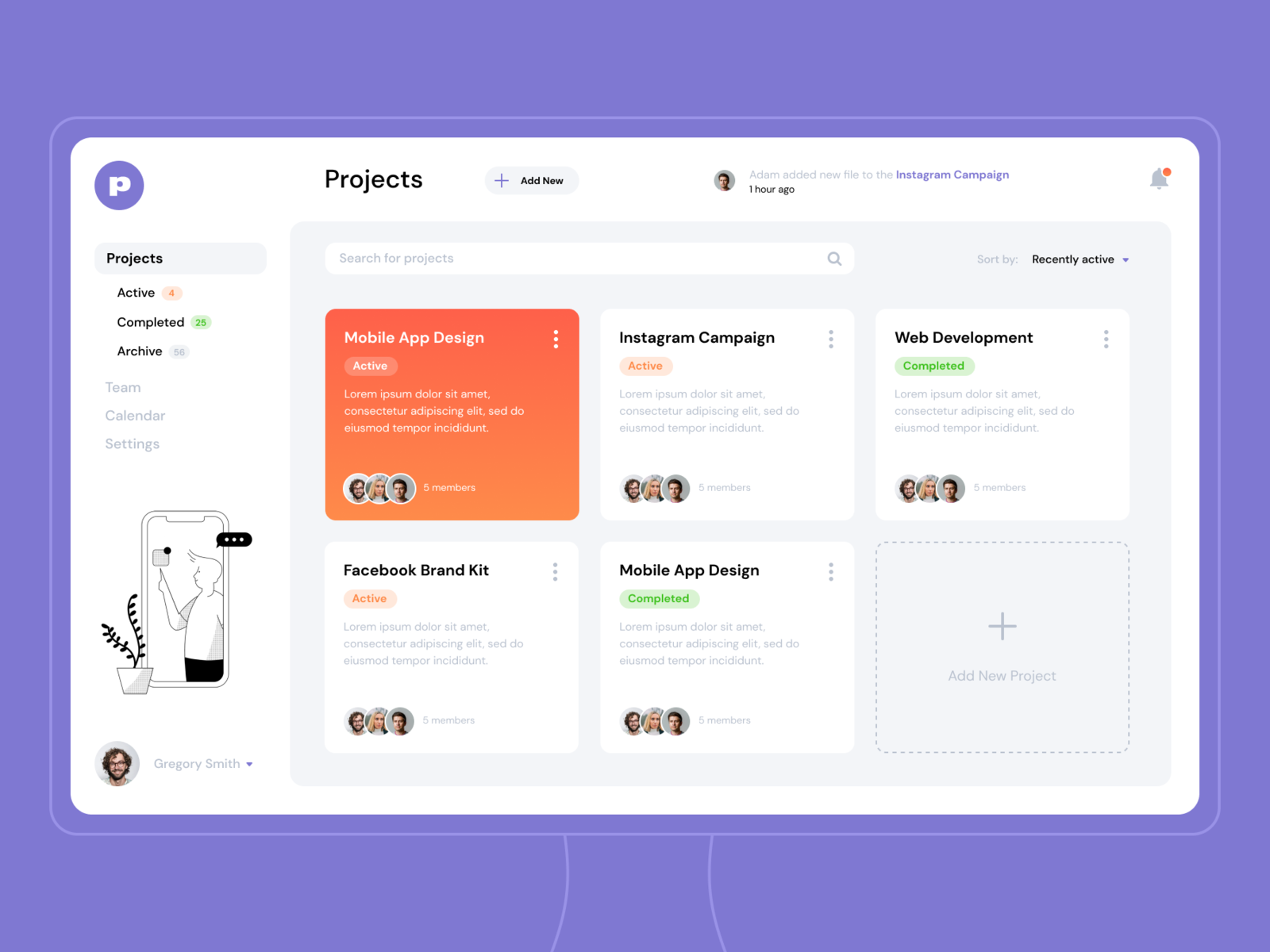 Powio – Task Manager Dashboard by Koen for Koen Studio on Dribbble