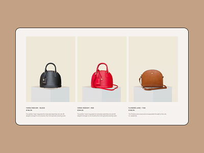 Cecily Clune bags clean ecommerce fashion interface luxury minimal promo typography ui ux web website