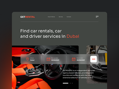 Car Rental Website concept minimalism modern trendy ui ux webdesign