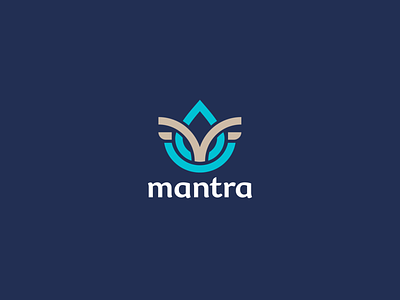 Mantra logo brand design branding dark identity illustration logo minimalism modern sign trendy yoga studio