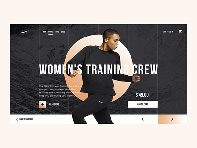 Nike Sportswear concept design ecommerce fashion fitness flat minimalism modern trendy typography ui ux webdesign website