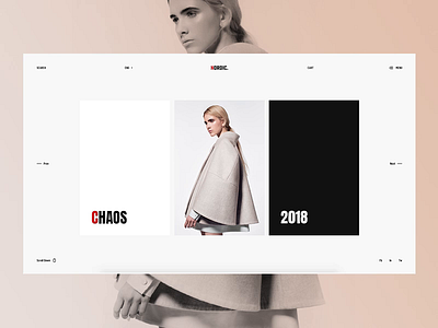 Nordic Collections Page animation concept design ecommerce fashion flat minimalism modern red trendy typography ui ux webdesign