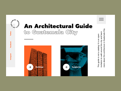 An Architectural Guide architecture art concept design landing minimalism modern promo trendy typography ui ux