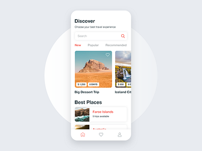 Travel App app concept flat ios mobile app modern travel app trendy ui ux