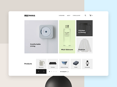 MUJI Redesign Concept concept ecommerce minimalism store trendy typography ui ux webdesign