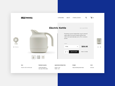 MUJI Redesign Concept concept ecommerce minimalism modern trendy typography ux webdesign