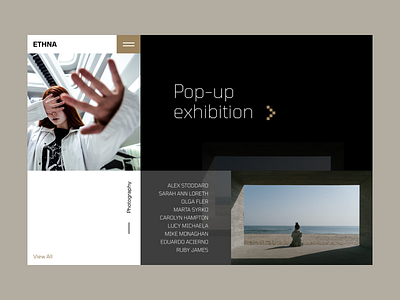 Ethna concept fashion minimalism modern photography trendy typography ux