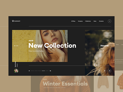 Ornament concept ecommerce minimalism modern promo trendy typography webdesign