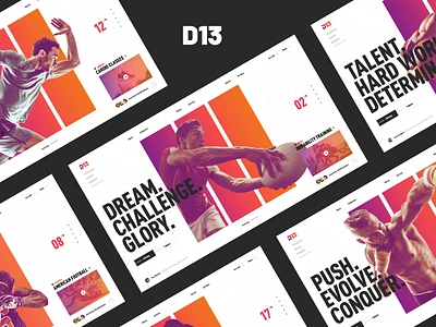 D13 concept gym app modern training typography ui ux webdesign