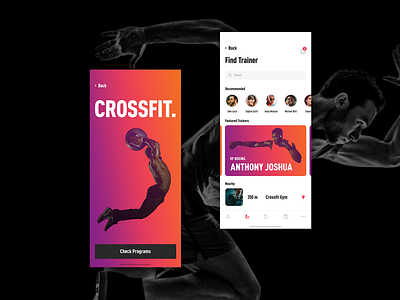 D13 application concept fitness app gym app modern training trendy ux