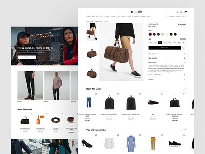 Fashion e-commerce app branding clean design e commerce fashion minimal ui ux web website