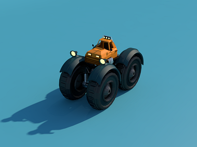 Truck 3d modeling c4d giant truck