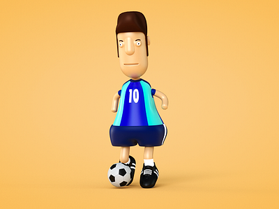 Soccer player 3d 3dmodeling c4d character football graphic image player render soccer