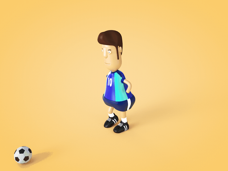 Soccer guy playing 3d 3dmodeling c4d character football graphic image player render soccer