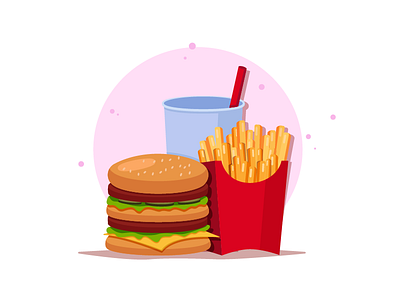 Fast food. by Екатерина Генералова on Dribbble