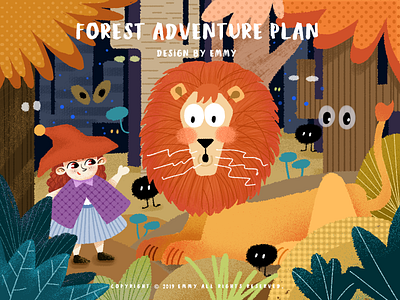 Forest Adventure Plan adventure design forest illustration lion witch