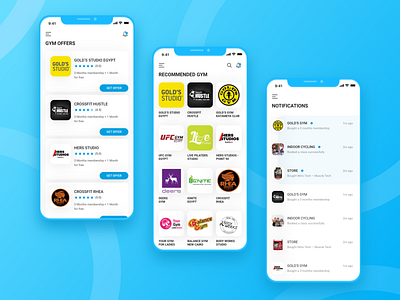 Cairo Gyms App dribbble best shot fitness fitness app gym gym app gym website gymnastics mobile app design notifications offers product design recommendations sports design ui ux design user experience design user interaction user interface design workout workout app workout tracker