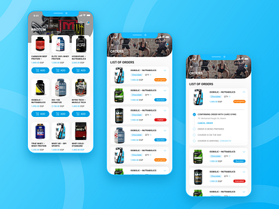 Cairo Gyms App addtocart cart checkout page dribbble best shot fitness app fitness products gym app gym products mobile app design order tracking orders product design store store app supplements ui ux design user experience design user interaction user interface design workout