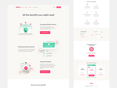 WeVPN Benefits benefits dribbble best shot graphic design illustrations platforms pricing page pricing plan pricing tables product design product page security trendy ui ux design user experience design user interaction user interface design visual design vpn vpn app vpn service