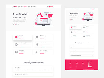 WeVPN Setup Tutorials download download page dribbble best shot frequently asked questions operating system product design questions secure setup guide tutorial tutorials ui ux design user experience design user interaction user interface design visual design vpn vpn app vpn service webdesign