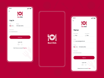 Best Dish Food App dishes dribbble best shot food food and drink food app food app ui food delivery app foodie login screen mobile app design product design restaurant restaurant app signup screen trendy design ui ux design user experience design user interaction user interface design visual design