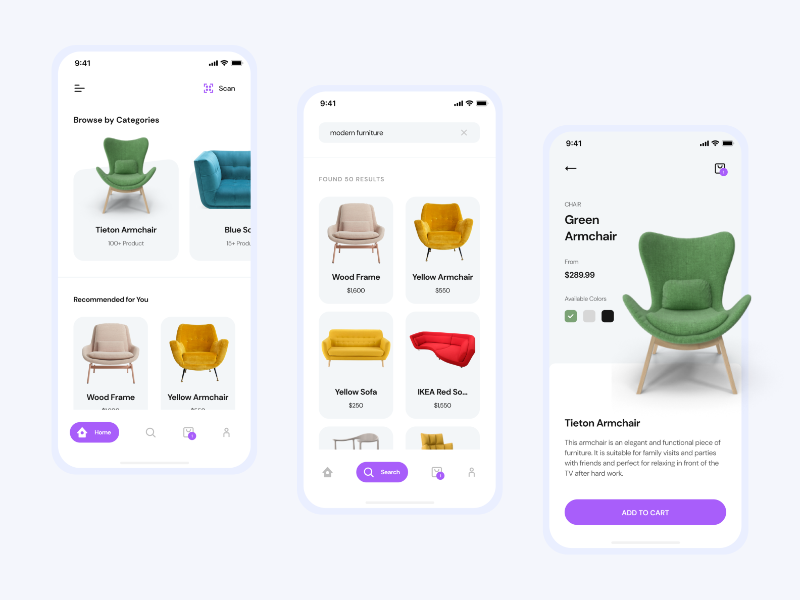 Furniture Store App by Mahmoud Wahid on Dribbble