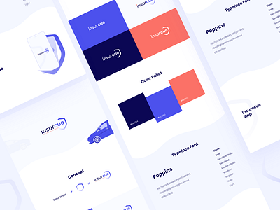 Insurcue - (Car Insurance Website/App) Branding brand brand design brand identity brand strategy branding branding design cars color palette dribbble best shot fonts insurance app insurance company insurance logo logo logo design typefaces ui ux variations visual design visual identity