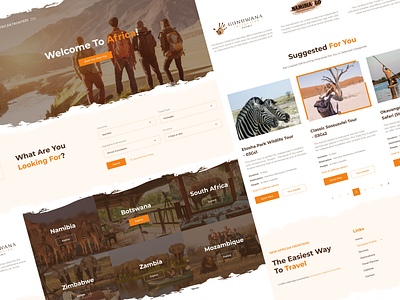 New African Frontiers Landing Page africa booking booking page dribbble best shot landing page design product design tourism website travel travel agency travel app travel logo travelling travelling company trip planner ui ux design user experience design user interaction user interface design vacation visual design