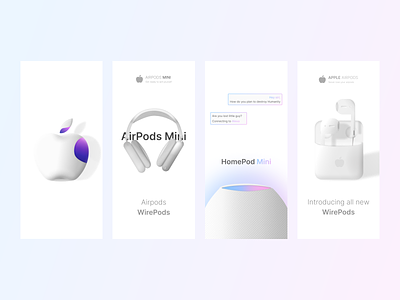 Apple Products 3d airpods apple apple design apple pencil apple products apple watch dribbble best shot ecommerce homepod product design product page products shop ui ux design user experience design user interaction user interface design visual design wirepod